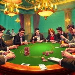 Experience the thrill of MMOO as players engage in a high-stakes poker tournament at a luxurious casino.