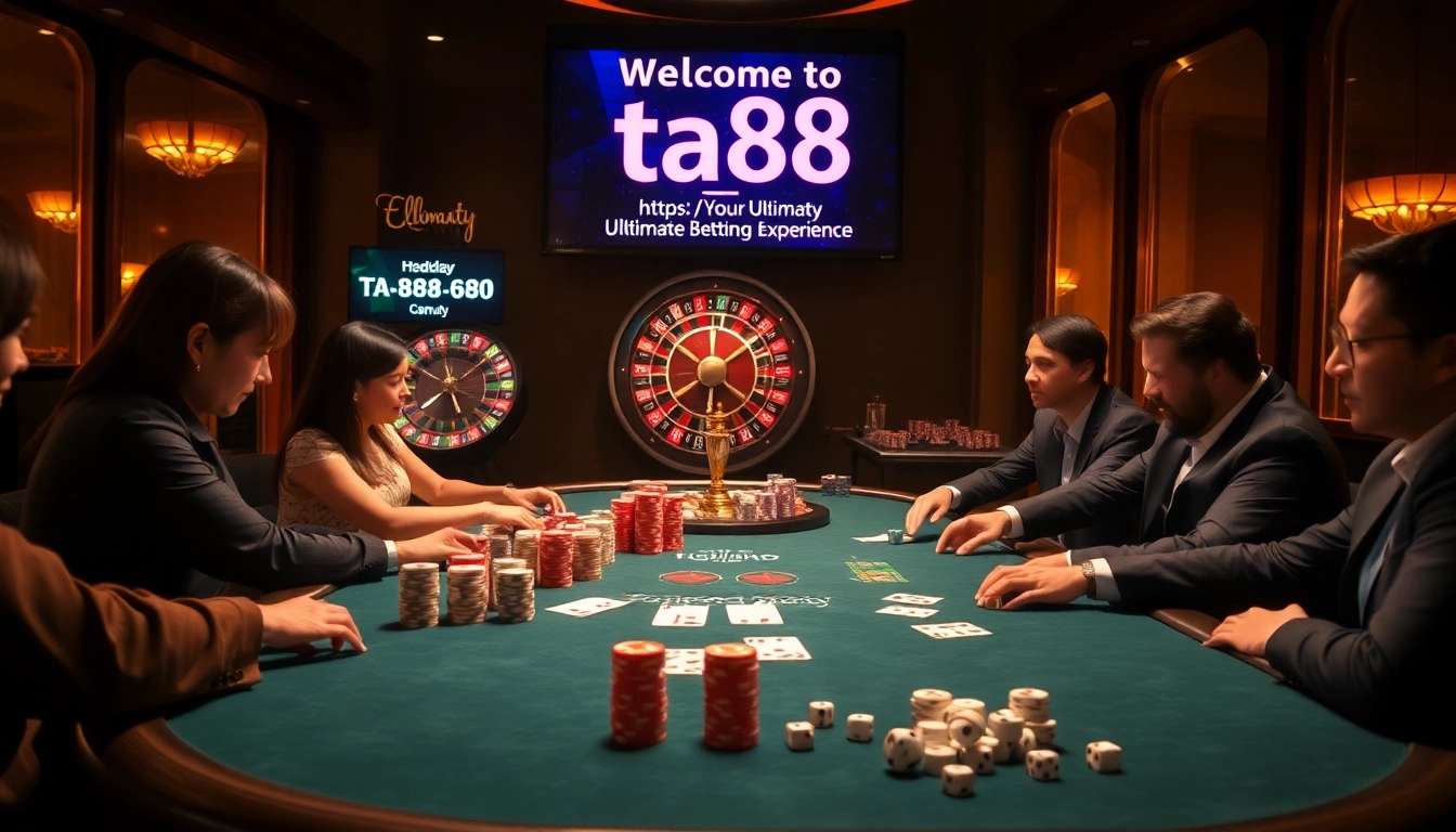 Experience the excitement of gambling at https://ta88.beauty/ with vibrant poker chips and intense gameplay.